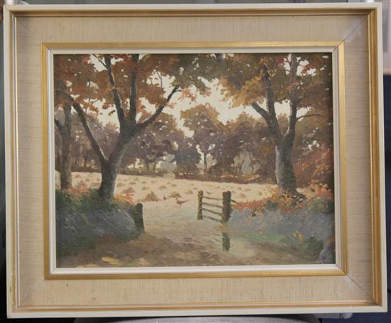 Hugh E. Ridge (1976-) Cornish cornfield 33 x 43.5cm